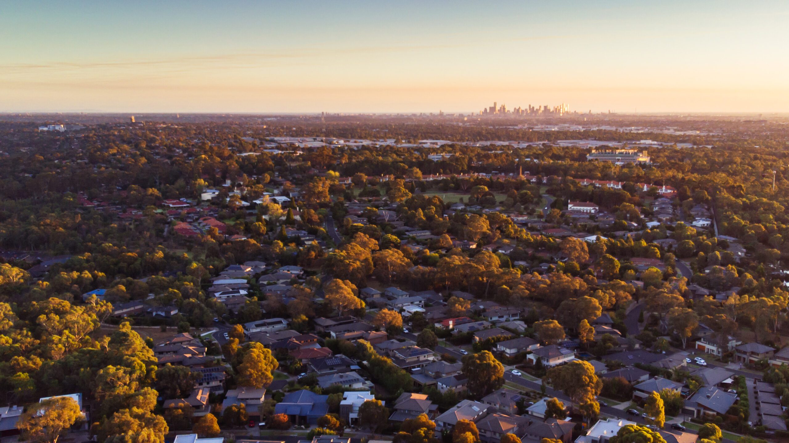 View over Macleod in Melbourne