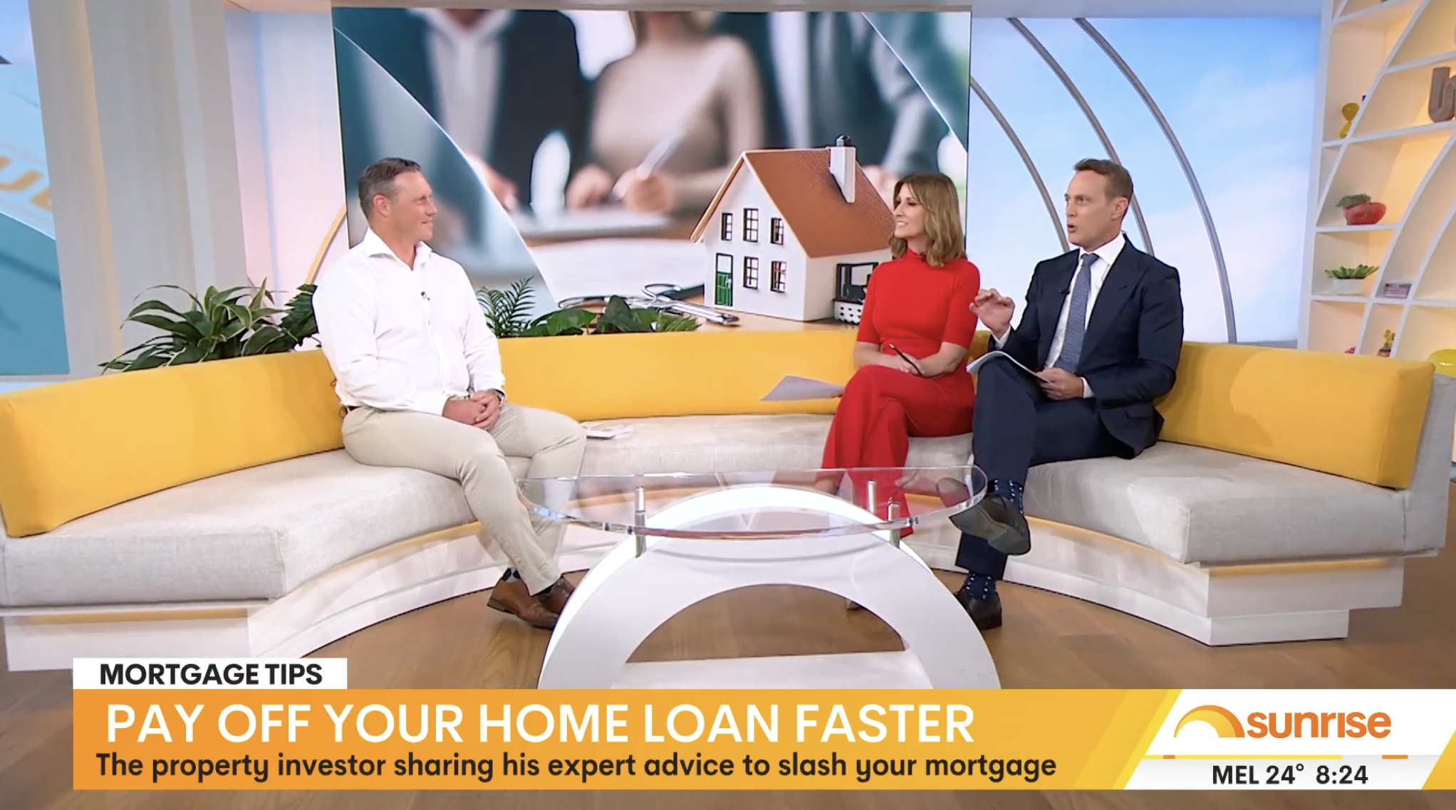 Michael ‘Boz’ Beresford as a guest on the Sunrise segment